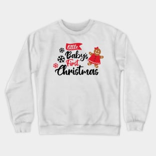 little babys first christmas - Girls Crewneck Sweatshirt